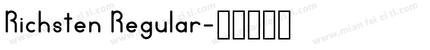 Richsten Regular字体转换